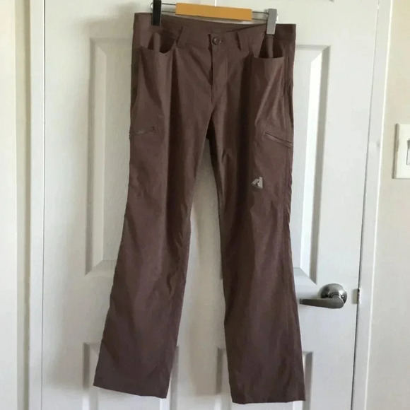 Eddie Bauer First ascent Cargo Hiking Lightweight Outdoor Pants Dark tan SZ P 6 - Picture 1 of 12